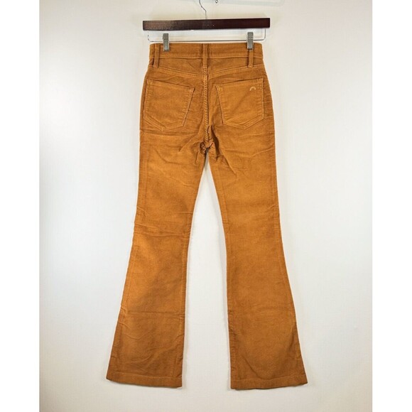 NWT Porter Blue Jeans Mustard The Wanderer Corduroy Flare Bell Bottom Retro 24 - Picture 2 of 10